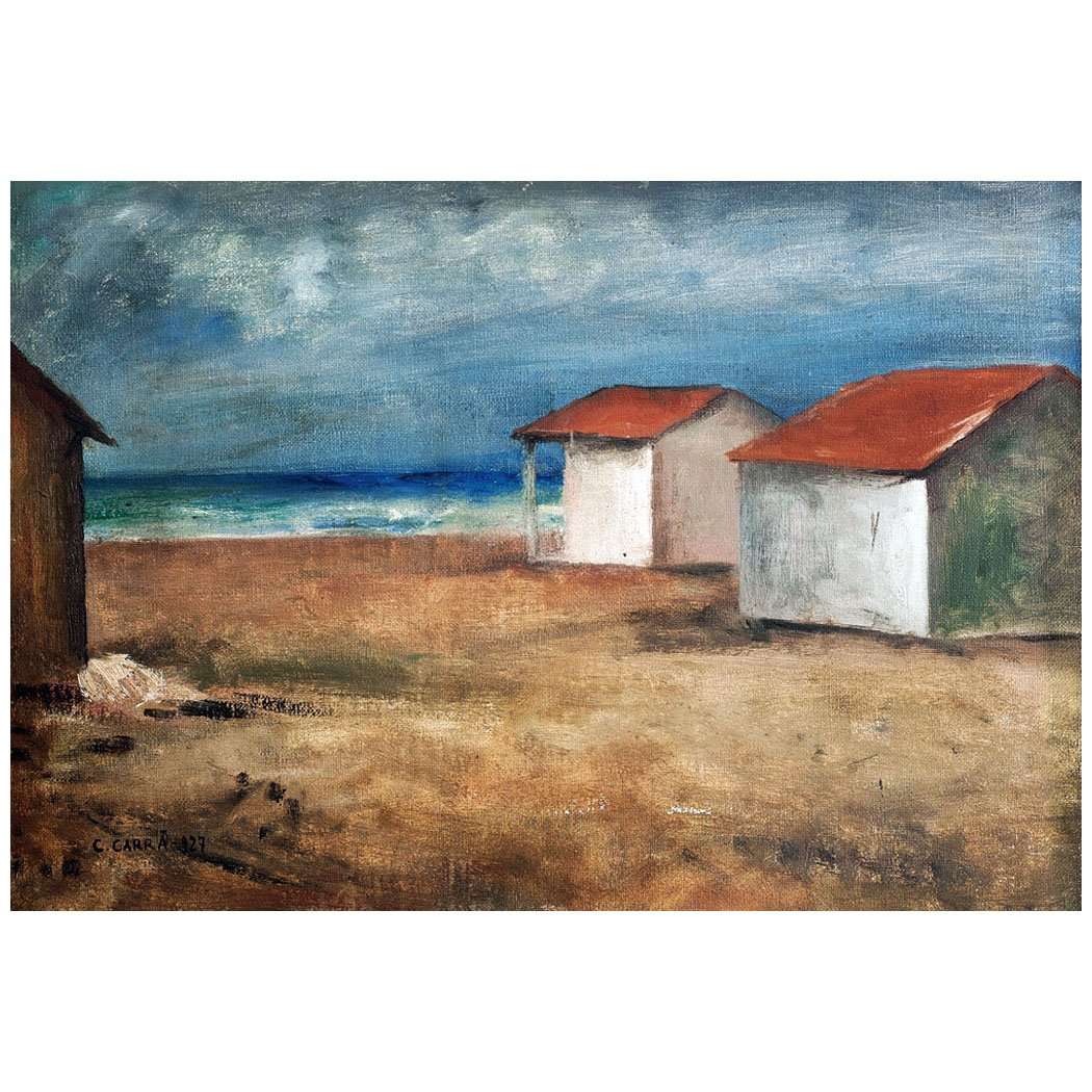  Carlo Carra. Cappanni al mare. 1927. GAMeC, Torino