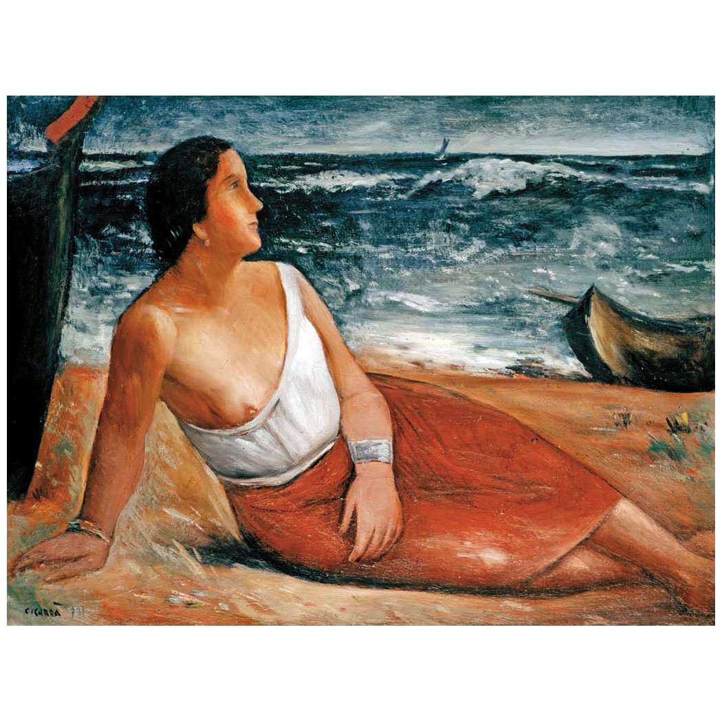 Carlo Carra. Donna sulla spiaggia. 1931. Museo Revoltella, Trieste
