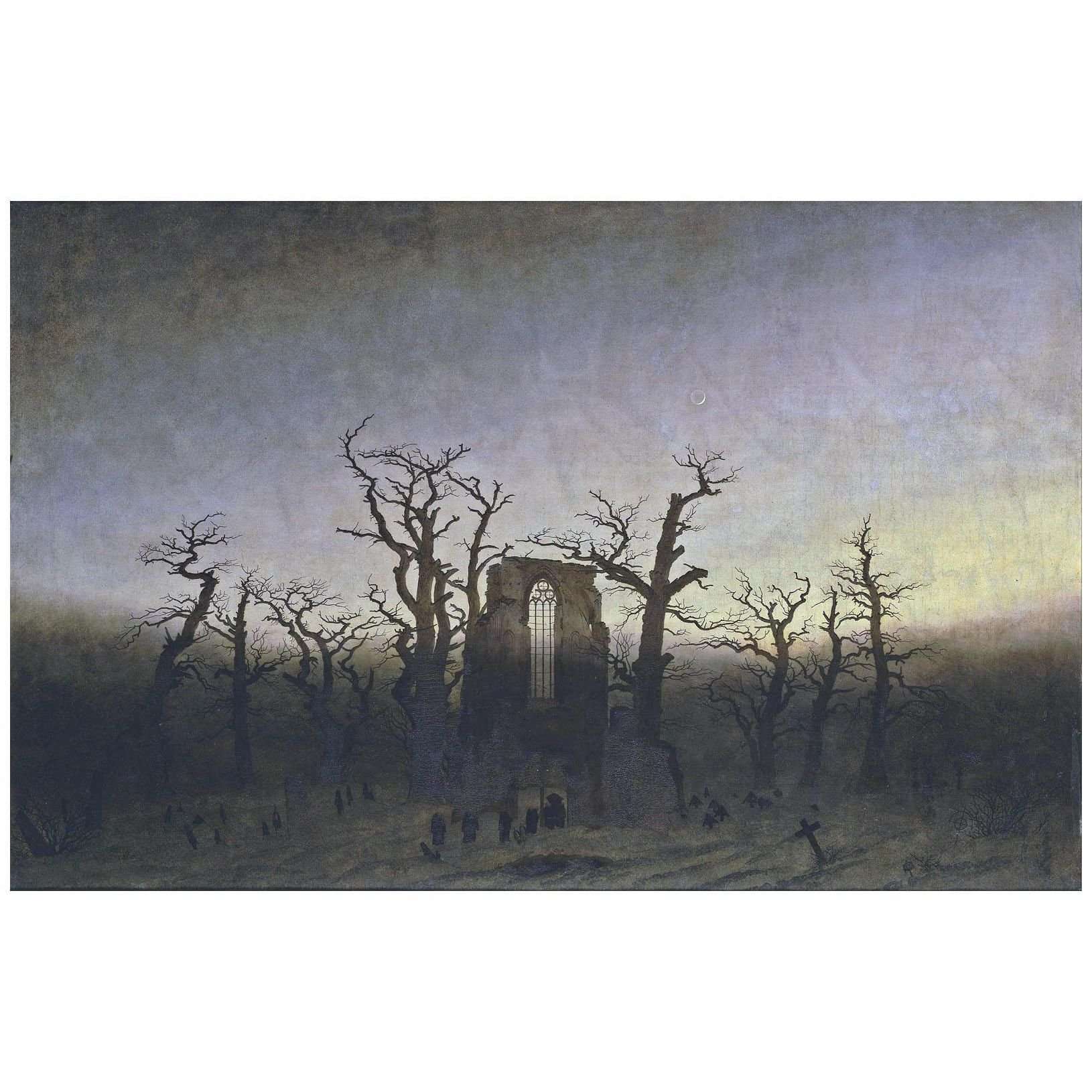   Caspar David Friedrich. Die Abtei im Eichenwald. 1810. Gemaldegalerie Berlin