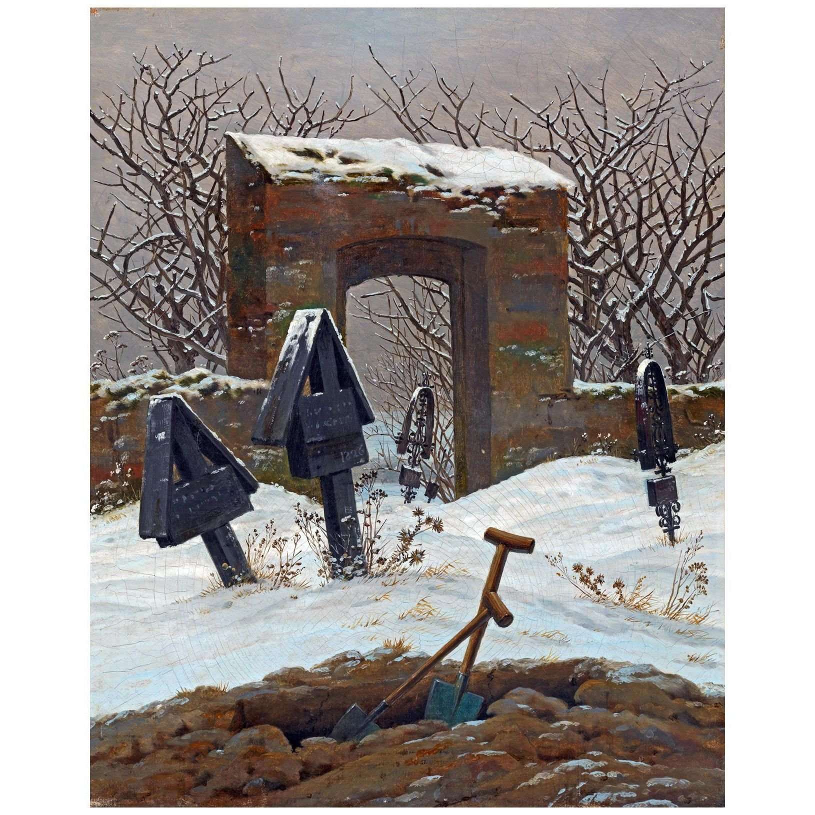   Caspar David Friedrich. Friedhof im Schnee. 1826. MdBK Leipzig