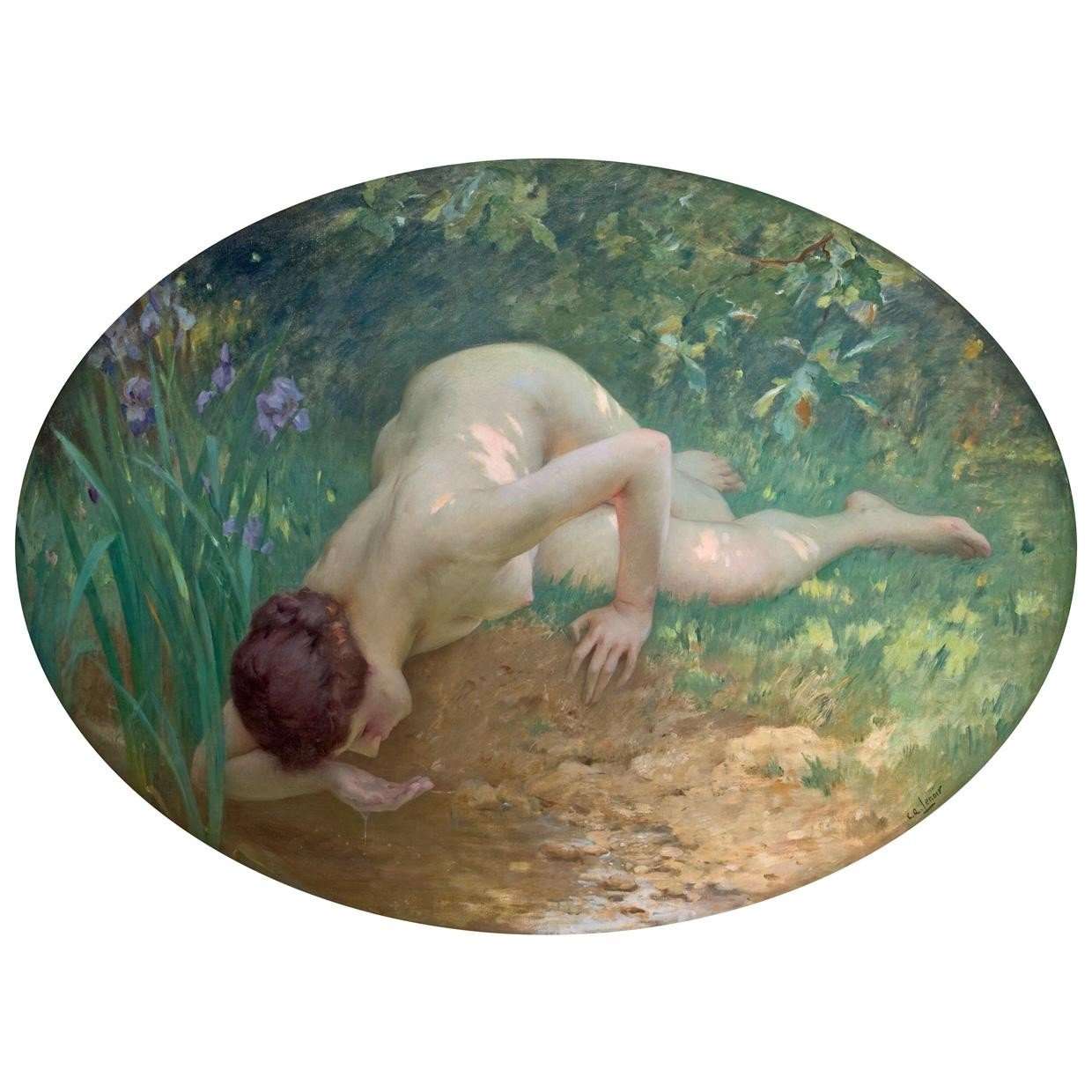 - Charles-Amable Lenoir. La baigneuse (Pr?s de l'?tang). 1910