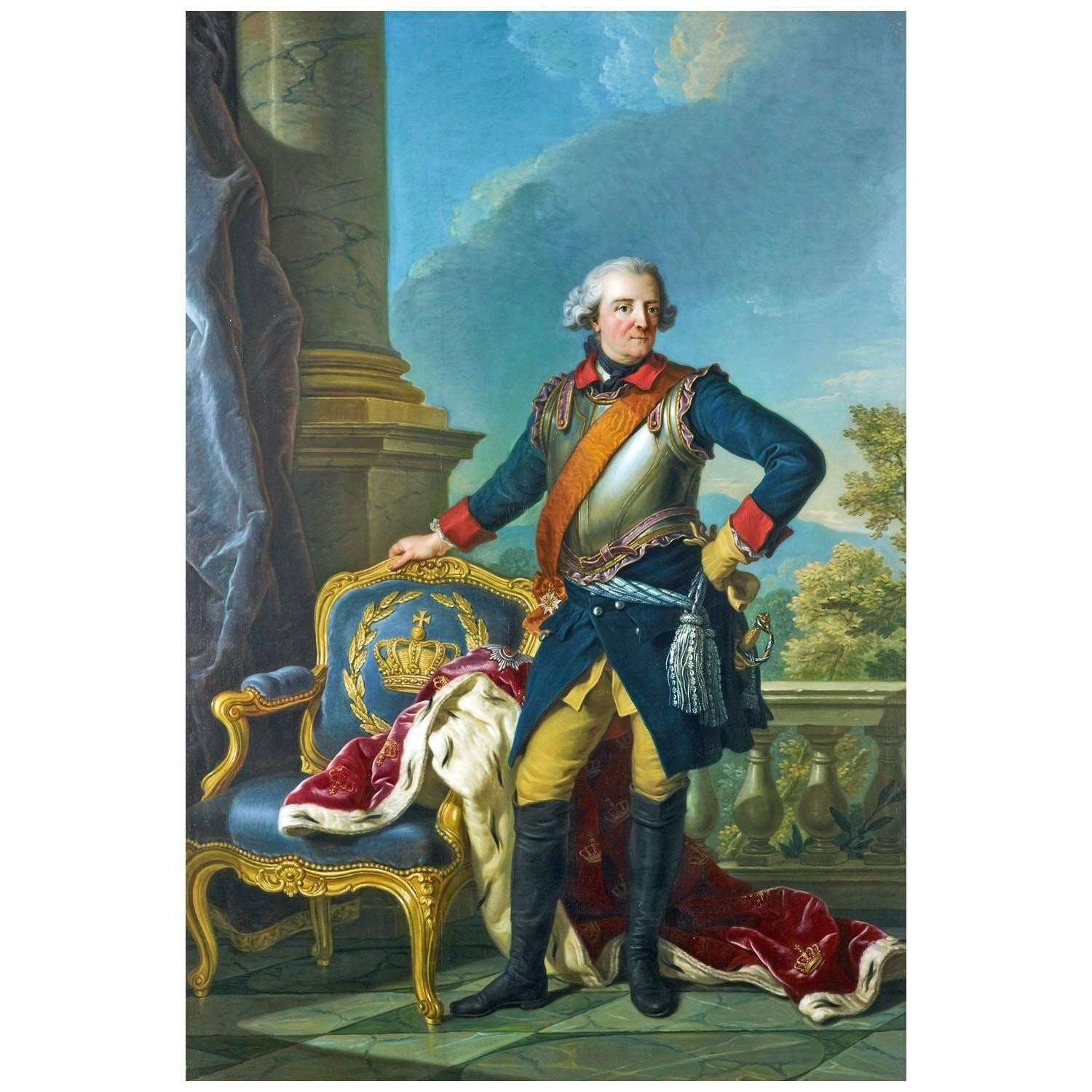    Charles Amedee van Loo. Fr?d?ric II, roi de Prusse. 1765. Royal collection London