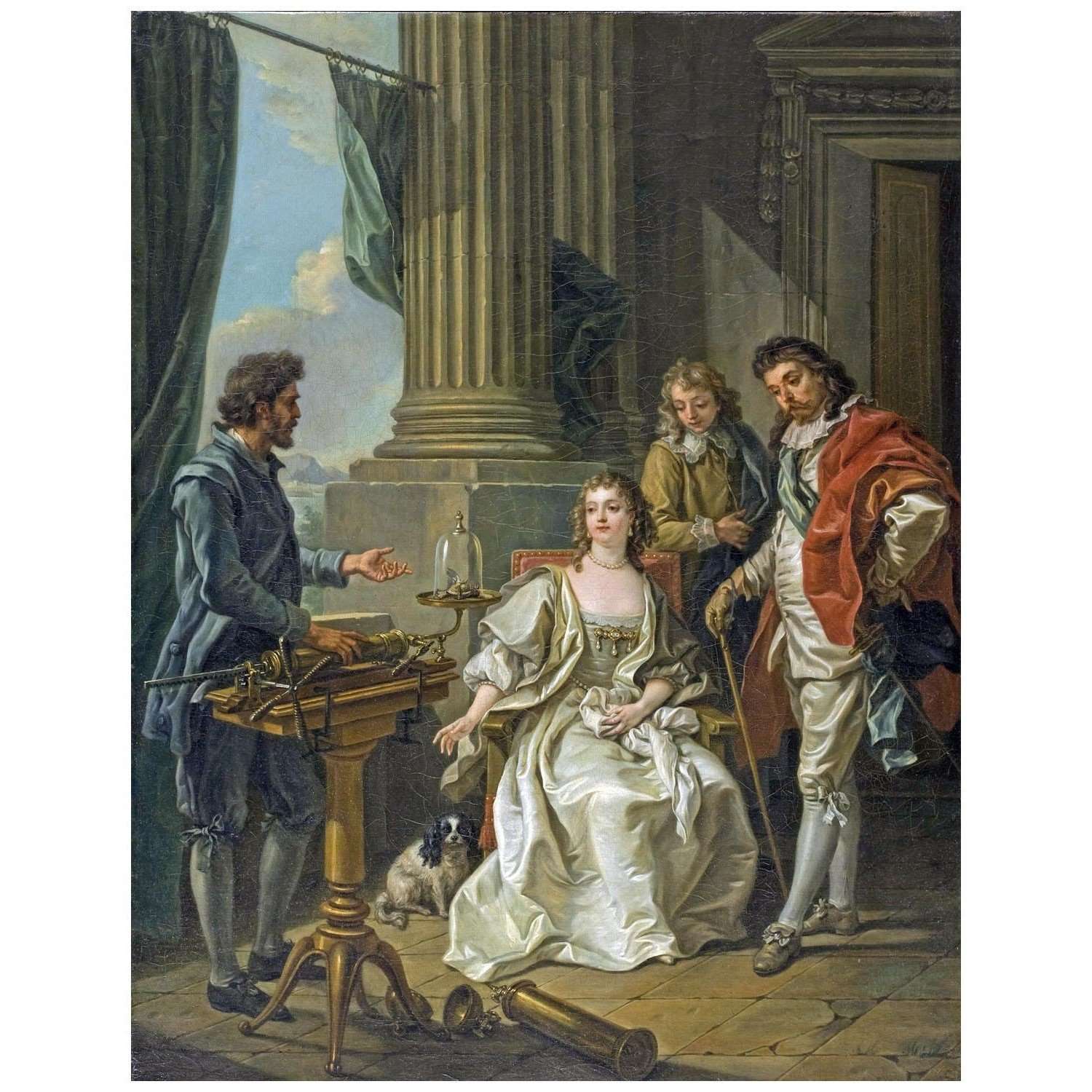     Charles Amedee van Loo. L'exp?rience pneumatique. 1771. Mus?e-manoir Arkhangelskoe
