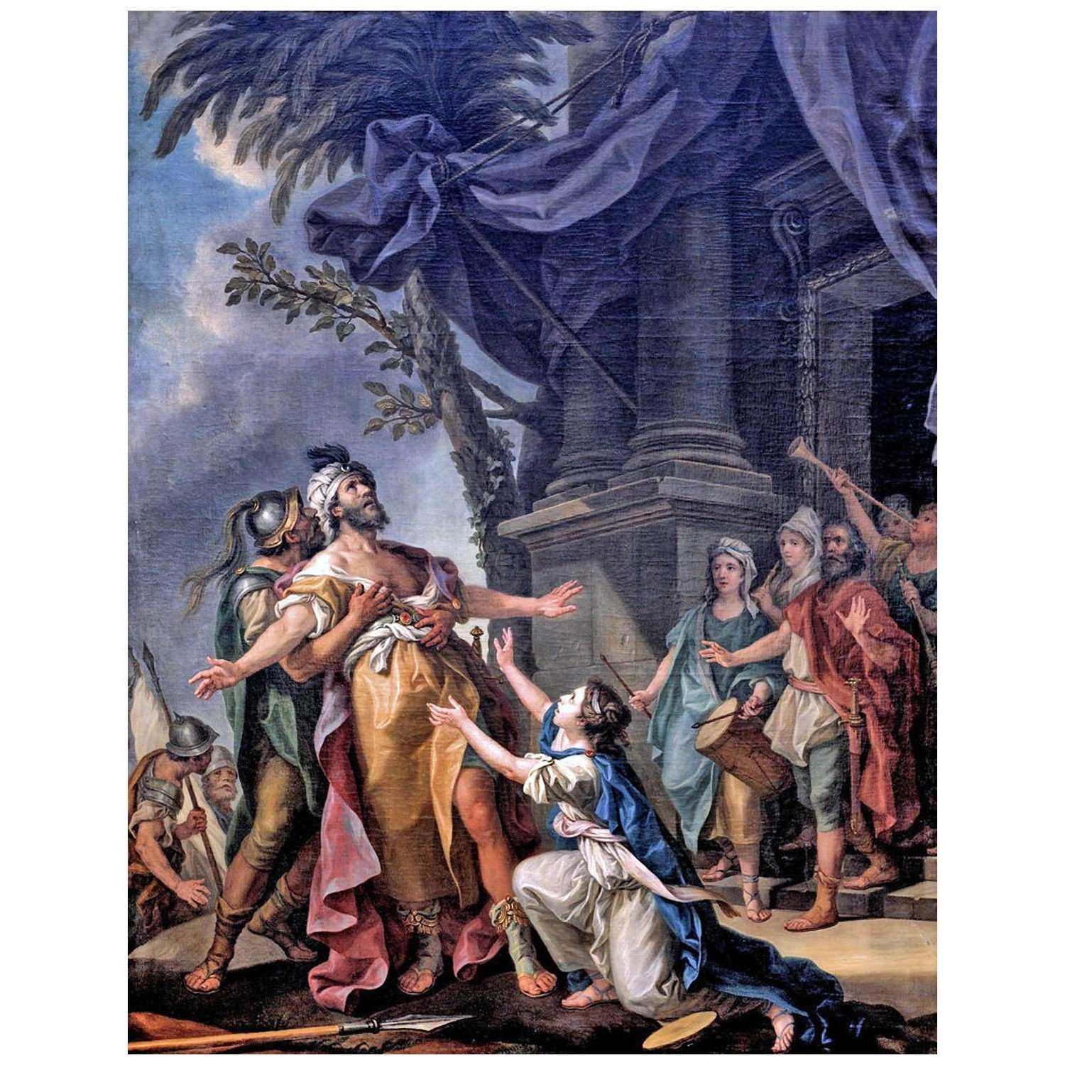     Charles Amedee van Loo. Le Voeu de Jepht?. 1785. MBA de Dijon