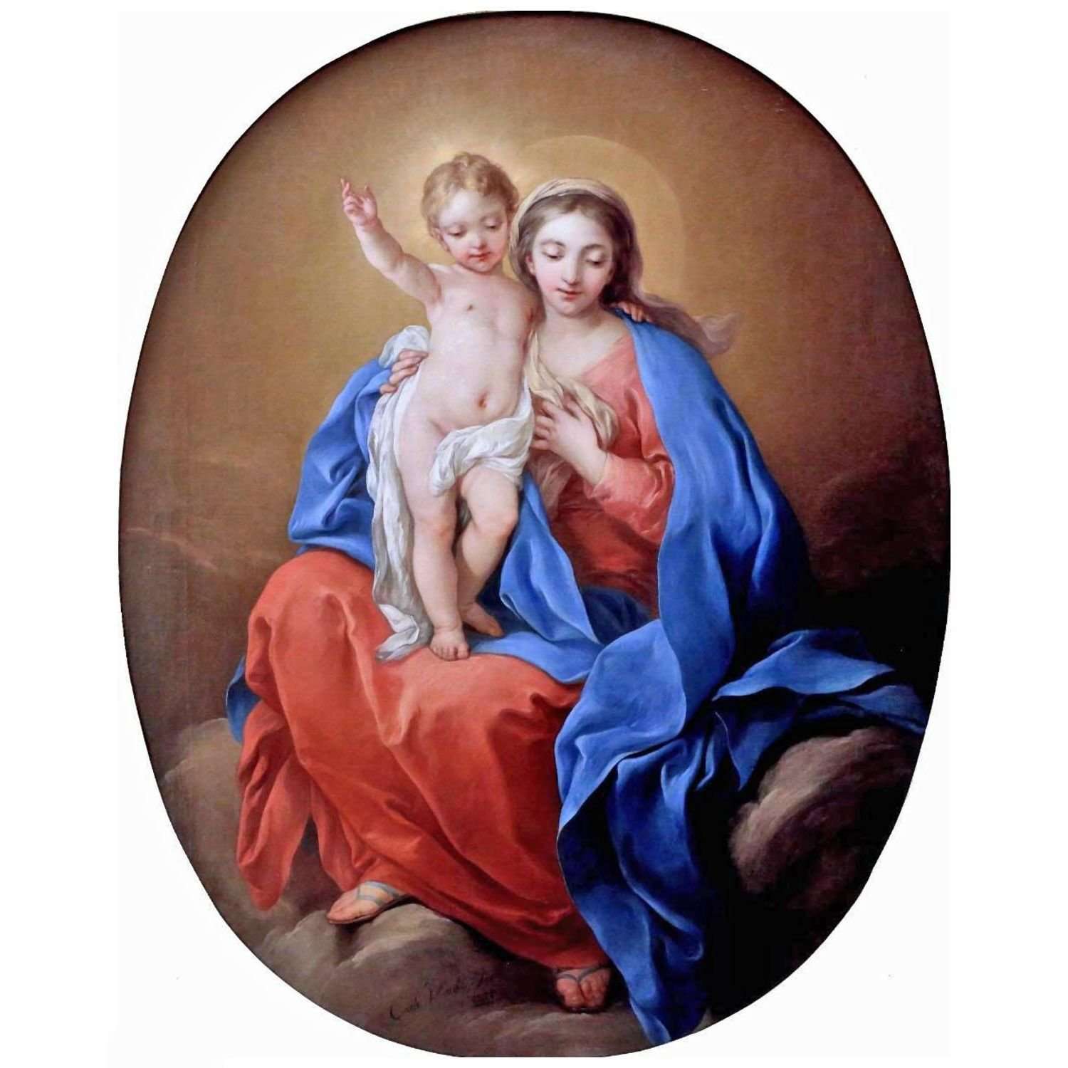 -  Carle van Loo. Vierge ? l'Enfant. 1738. MBA de Rouen