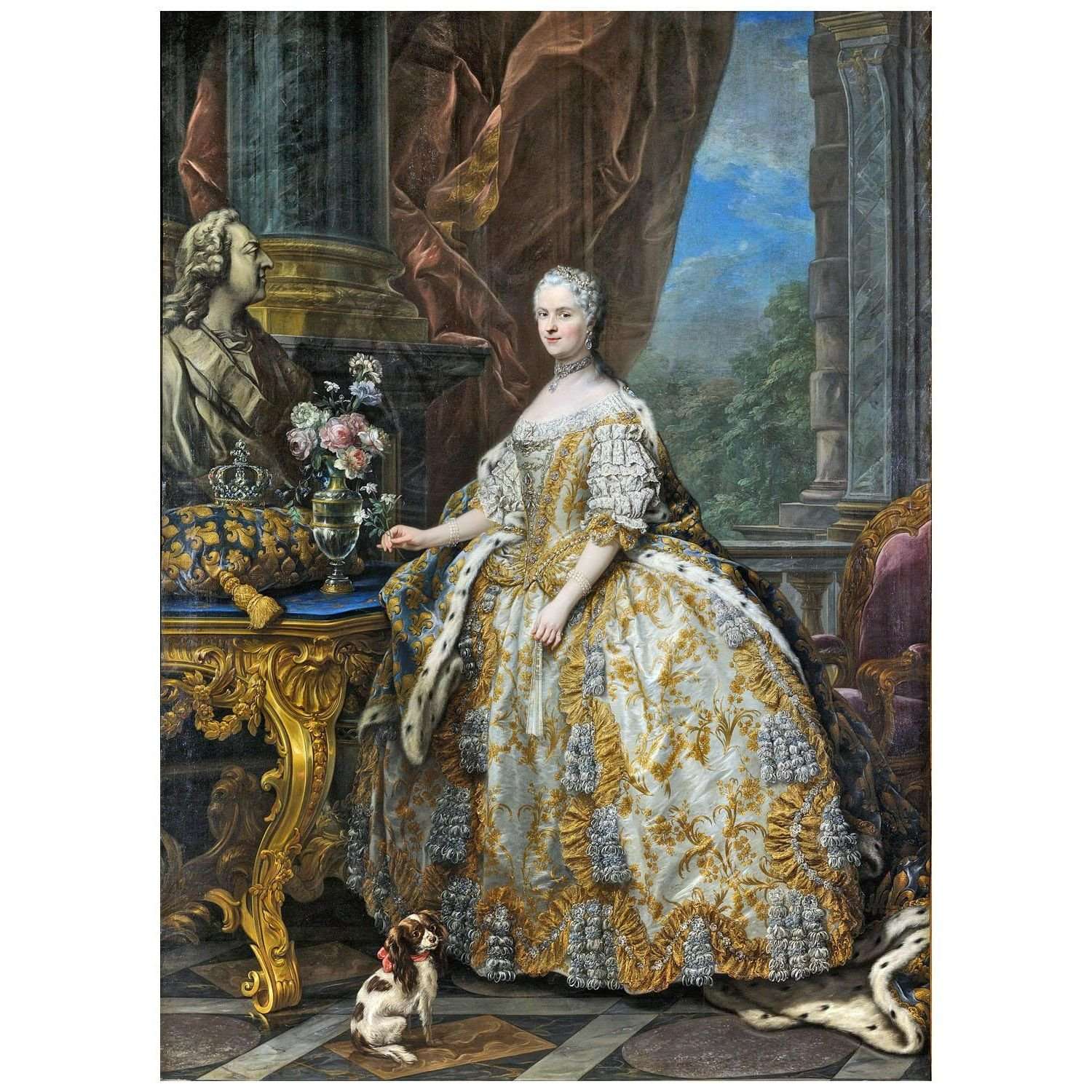 -  Carle van Loo. Marie Leszczinska, reine de France. 1747. Ch?teau de Versailles