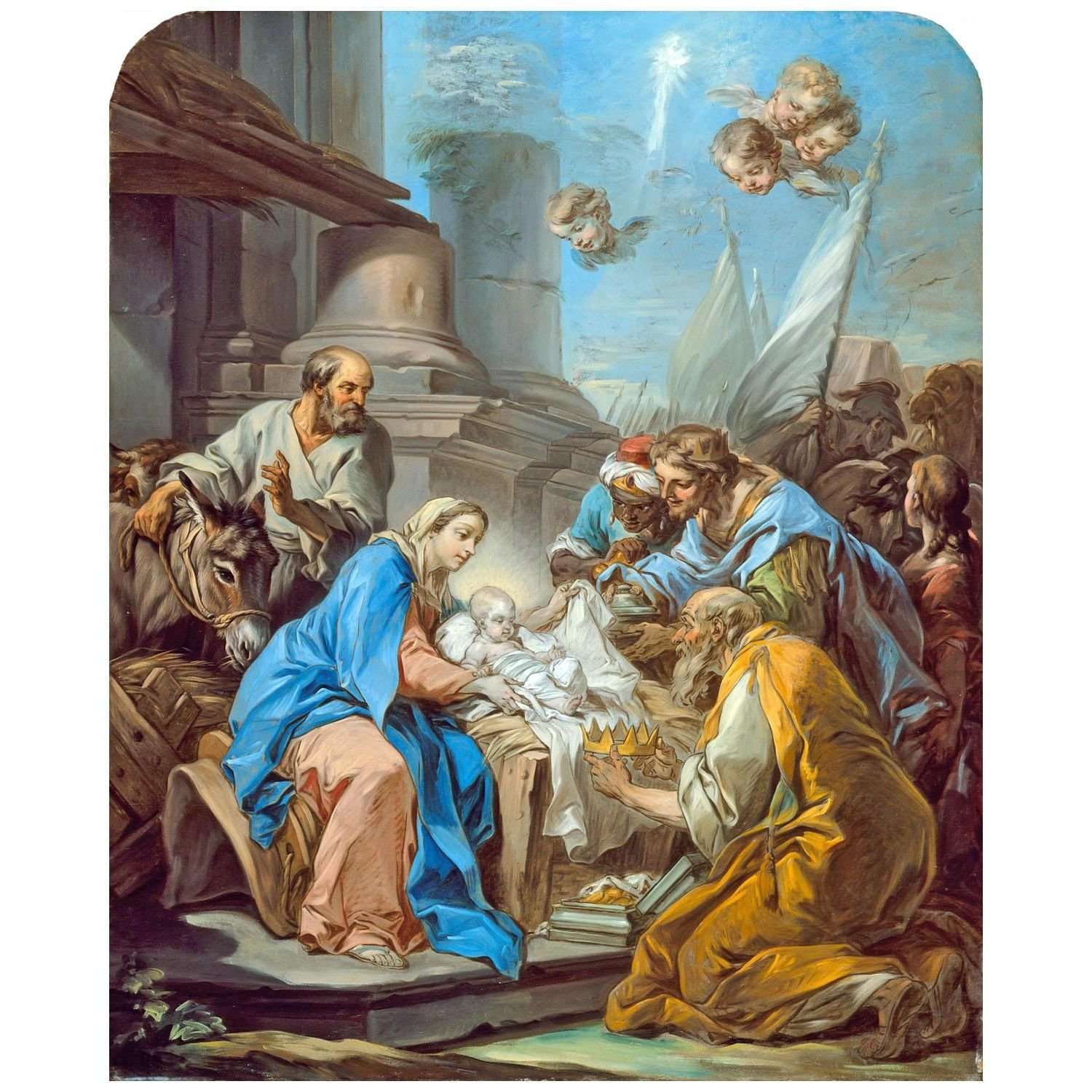 -  Carle van Loo. L'Adoration des mages. 1760. LACMA Los Angeles