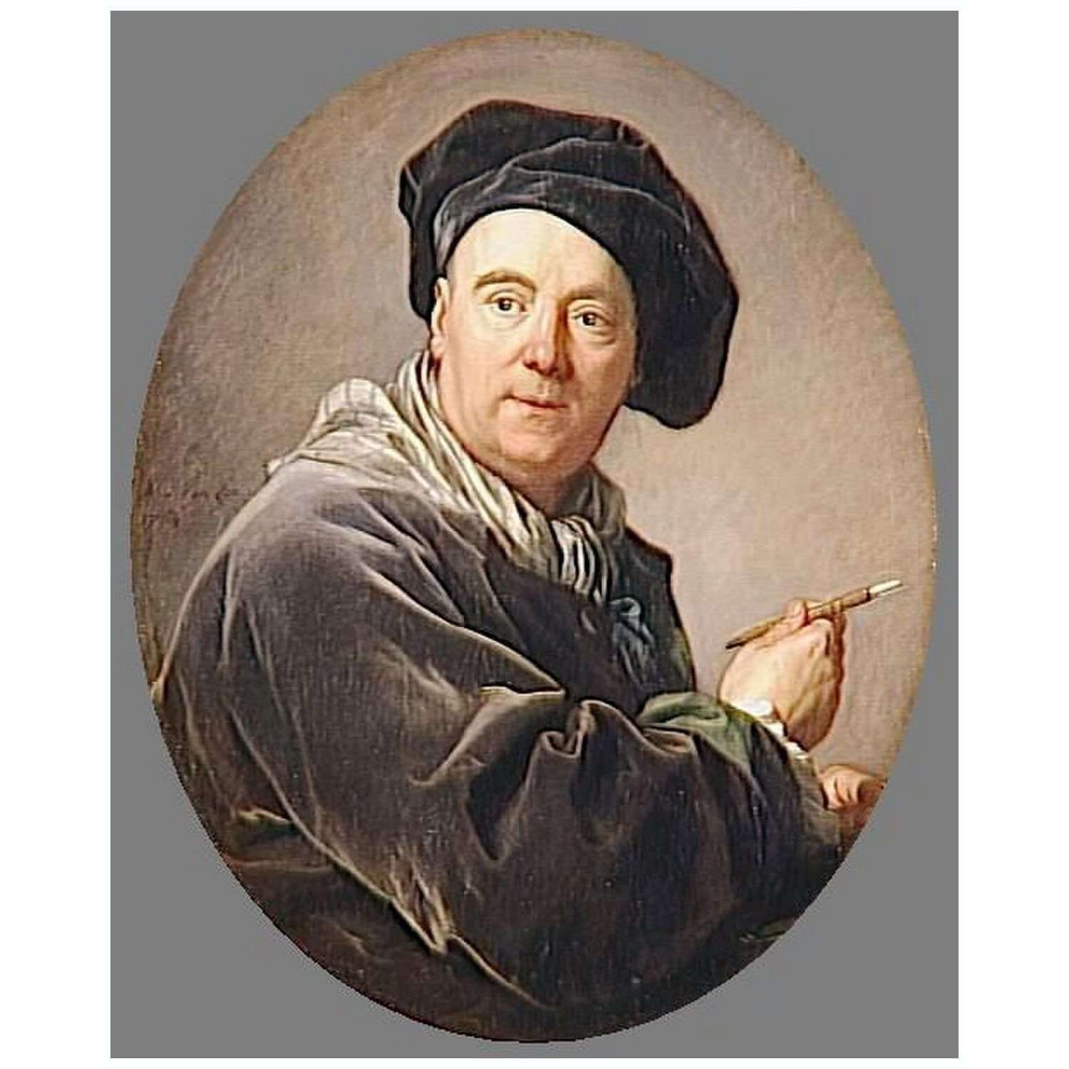 -  Louis Michel van Loo. Portrait de Carle van Loo. 1764. Ch?teau de Versailles