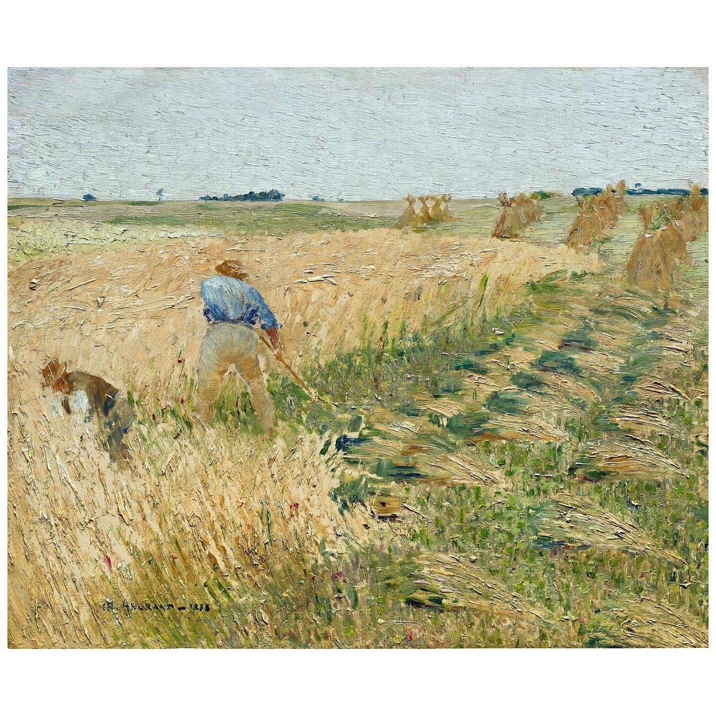 Charles Angrand. Les Faucheurs. 1883. Collection priv?e