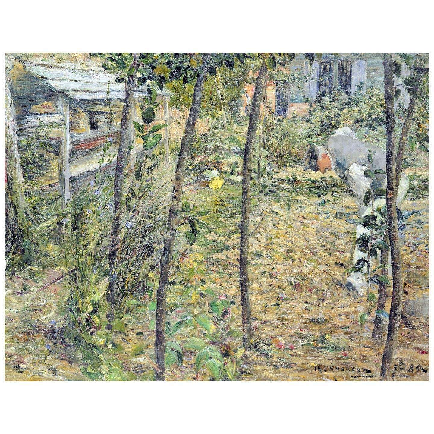  Charles Angrand. Dans le jardin. 1885. Musee des Beaux-arts de Rouen