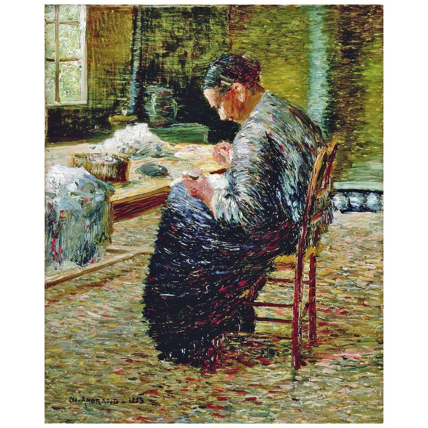  Charles Angrand. La m?re de l'artiste. 1885. Mus?e Petit Palais, Geneve