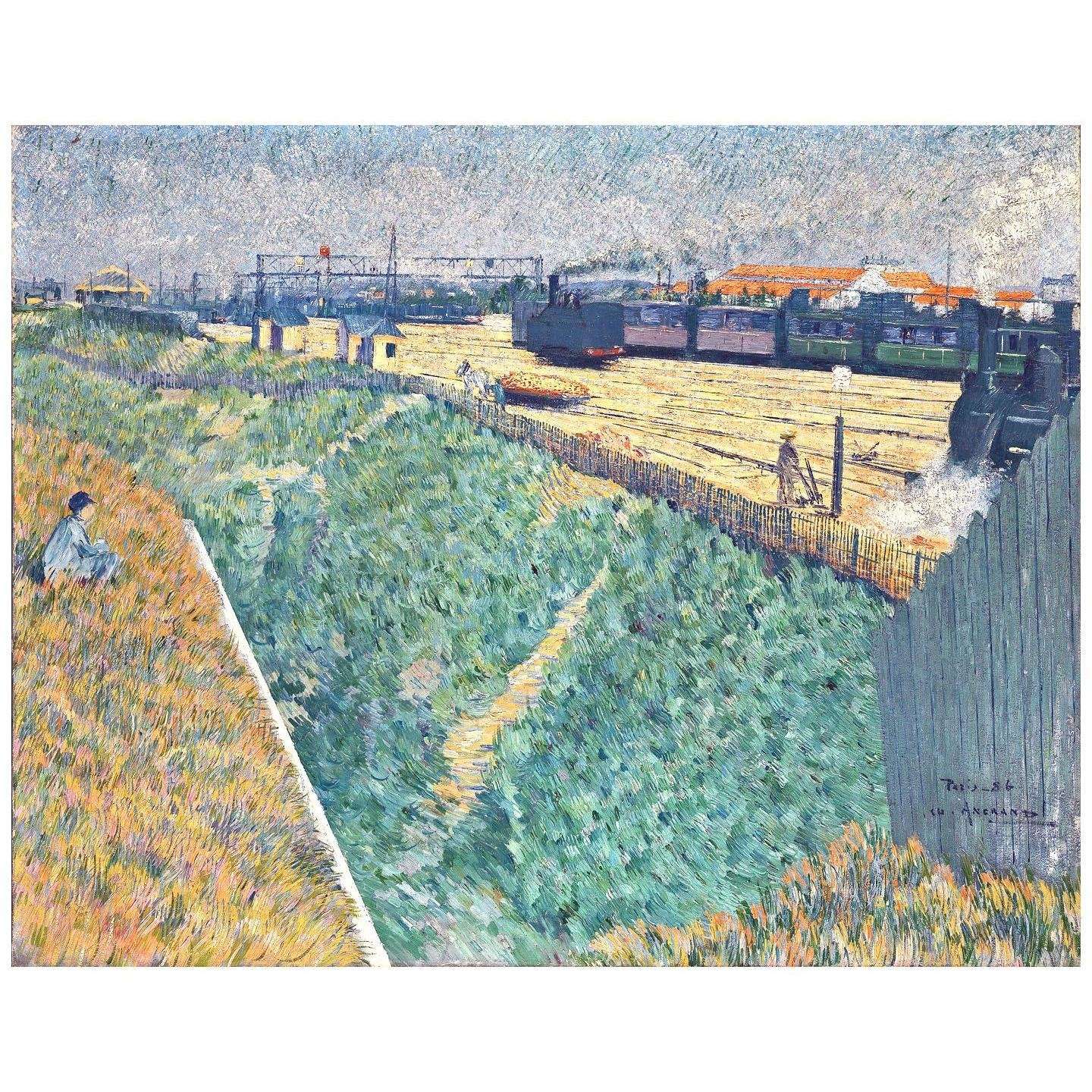  Charles Angrand. Le Chemin de Fer de l'Ouest. 1886. National Gallery London
