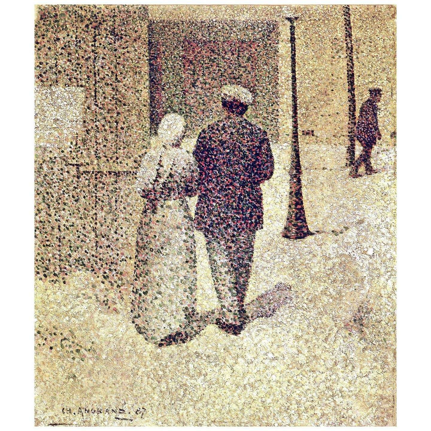  Charles Angrand. Homme et femme a la rue. 1887. Musee dOrsay, Paris