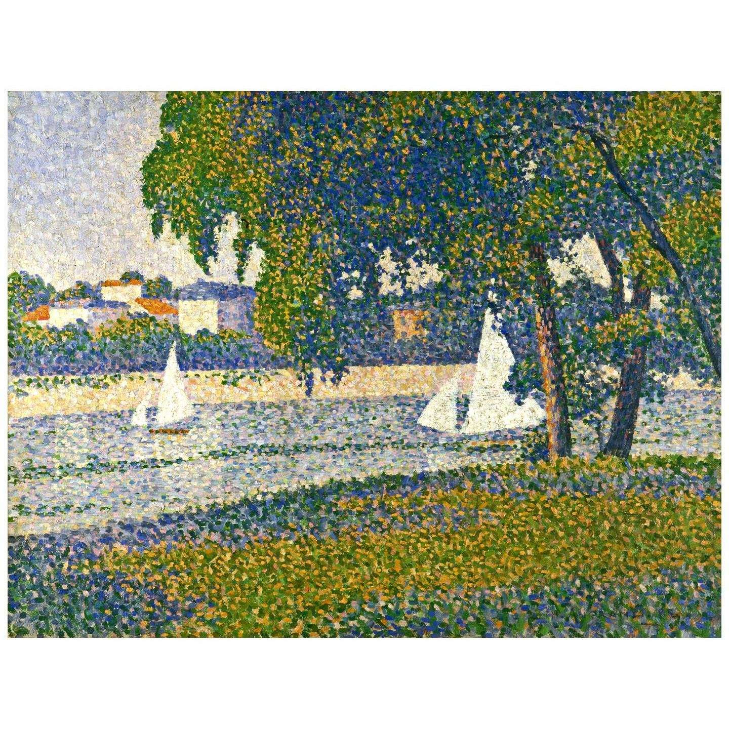 Charles Angrand. La Seine ? Courbevoie. 1888. Collection privee