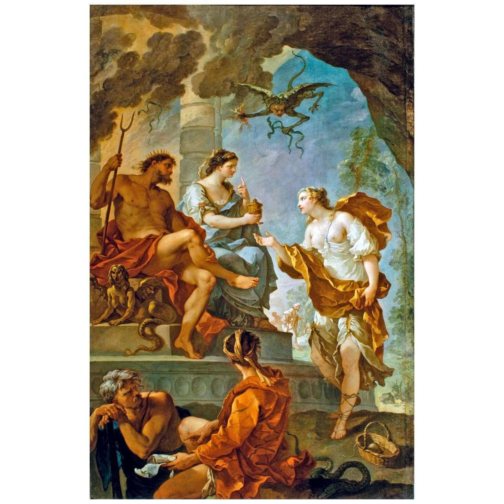  Charles-Joseph Natoire. Psyche et Proserpine. 1735. LACMA Los Angeles