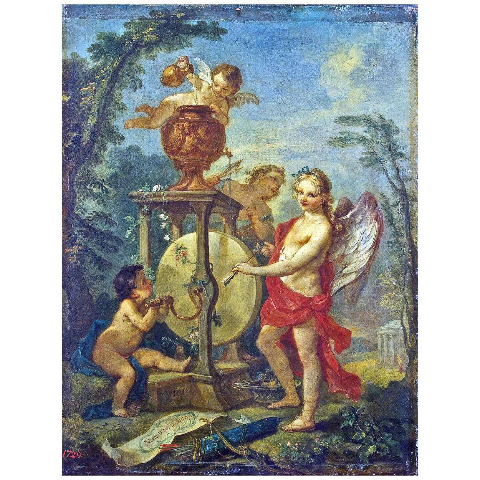  Charles-Joseph Natoire. Cupidon aiguisant une fl?che. 1750. Hermitage