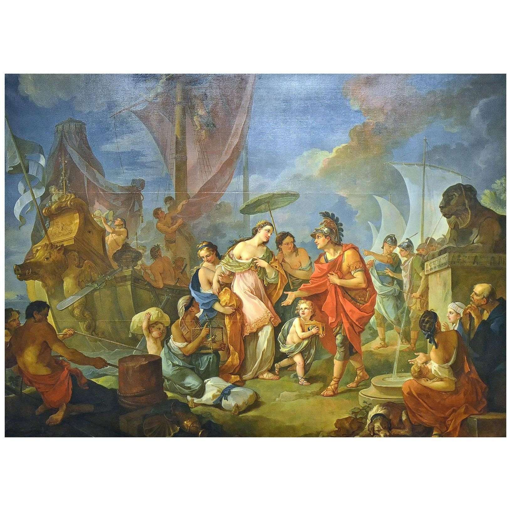  Charles-Joseph Natoire. L'arriv?e de Cl?opatre ? Tarse. 1756. Mus?e des Beaux-Arts de N?mes
