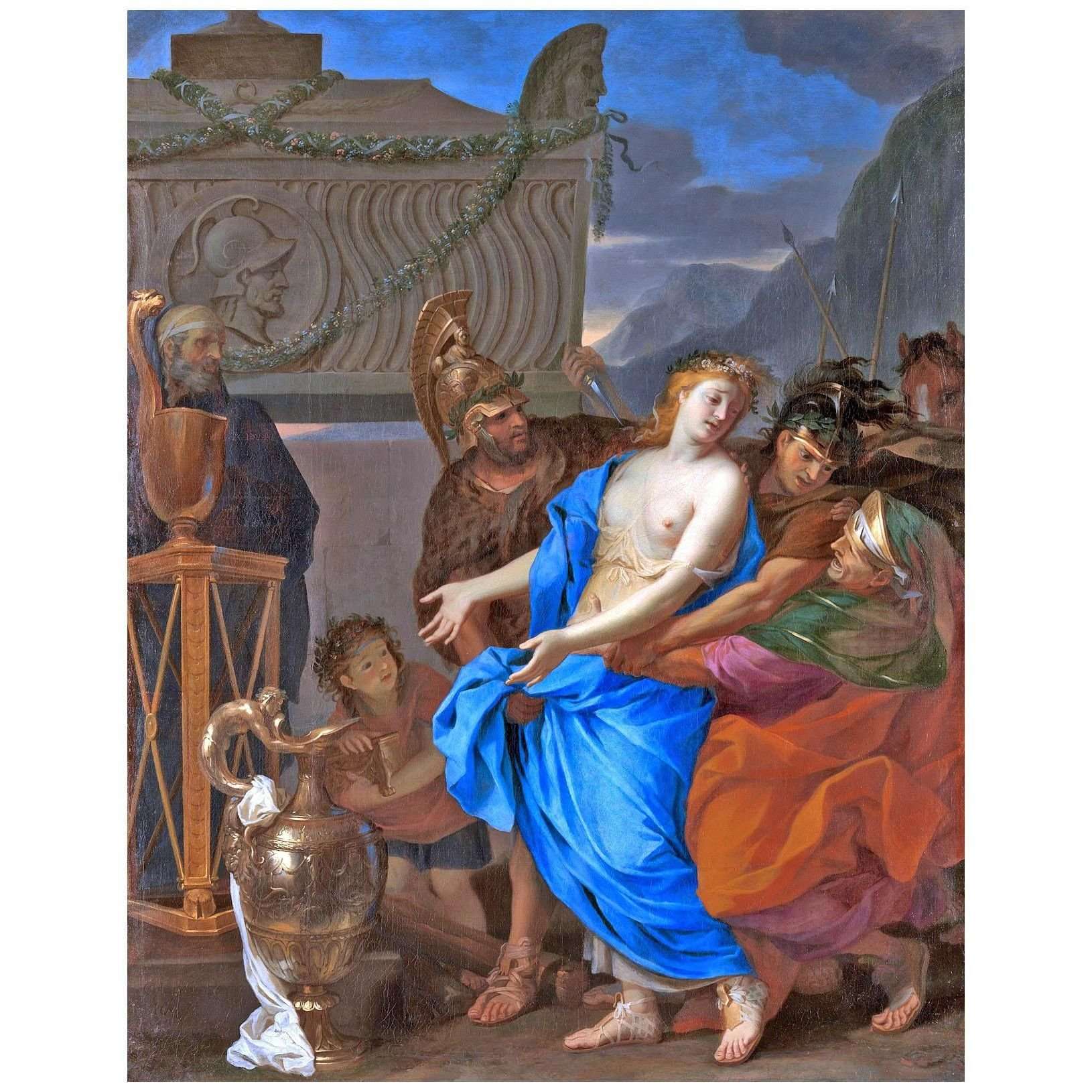  Charles Le Brun. Le sacrifice de Polyx?ne. 1647. Metropolitan Museum NY