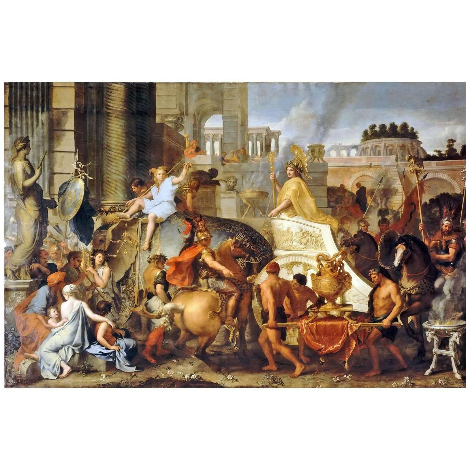  Charles Le Brun. Entr?e d'Alexandre dans Babylone. 1665. Louvre