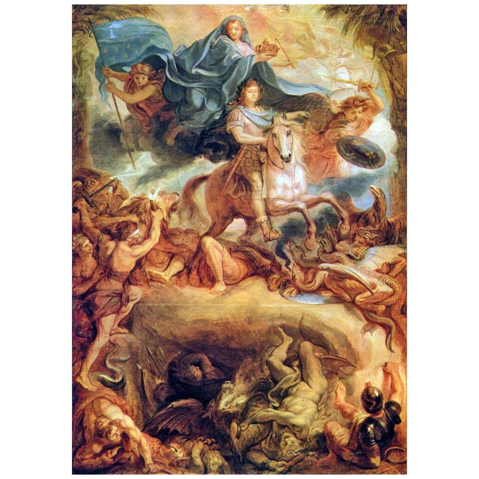  Charles Le Brun. Apoth?ose de Louis XIV. 1677. Fine Arts Museum Budapest