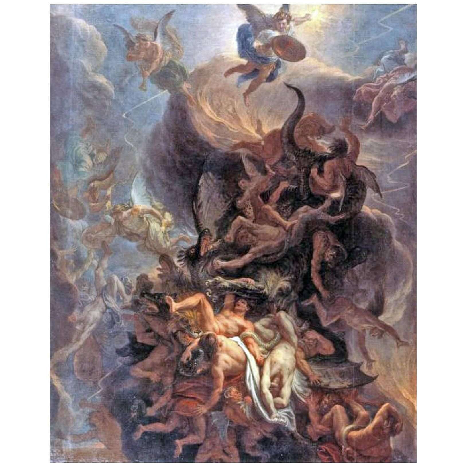  Charles Le Brun. La chute des anges rebelles. 1680. MBA de Dijon