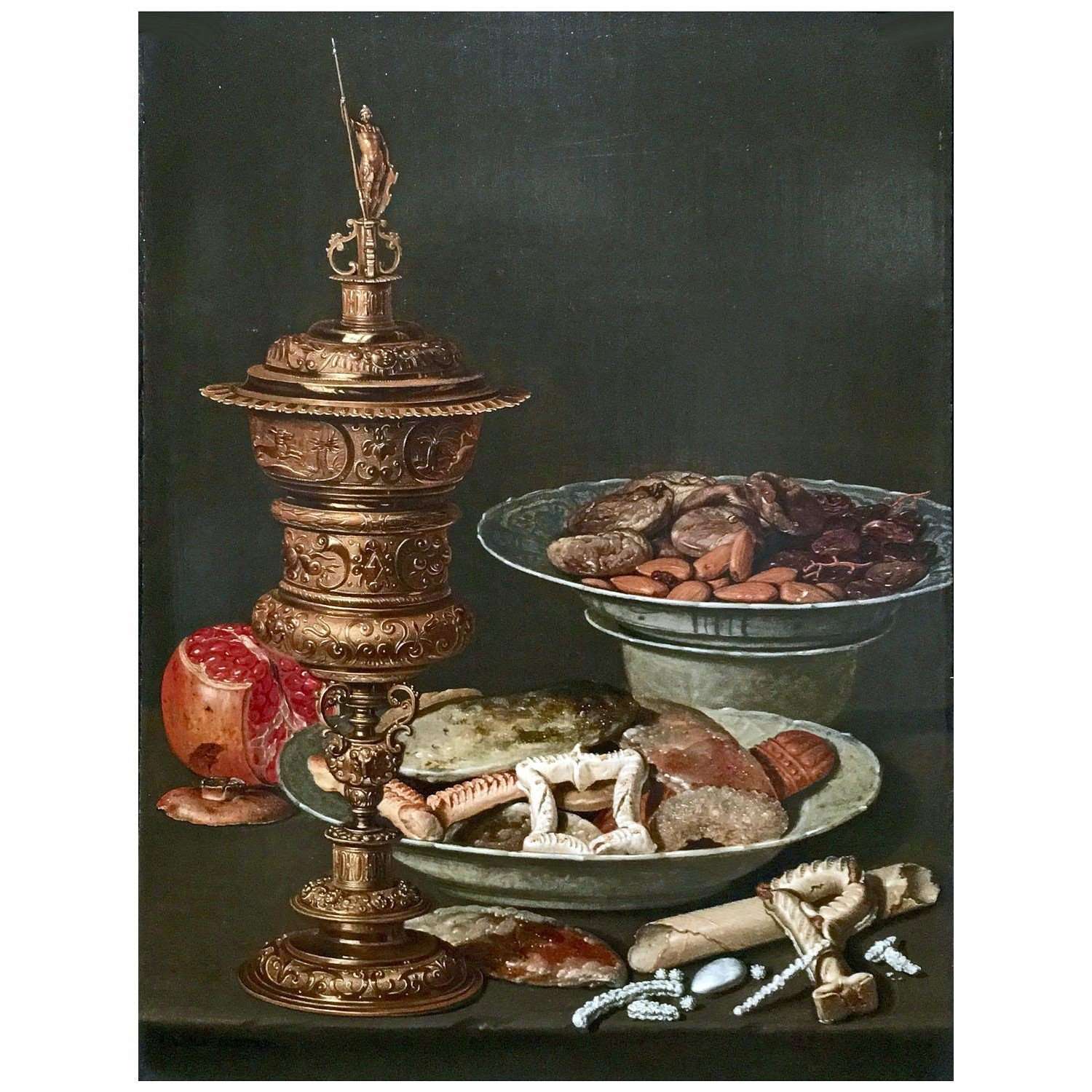  Clara Peeters. Still life with a Gilt Goblet. 1612. Richard Green Gallery London