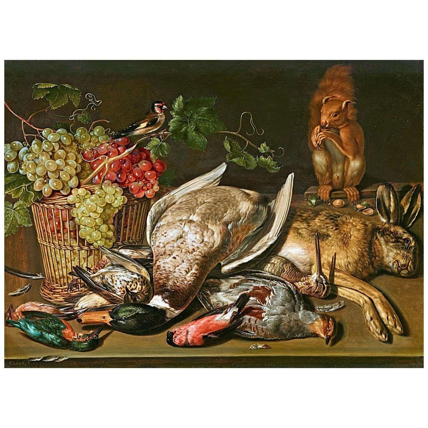  Clara Peeters. Goldfinch, Game and a Squirrel. 1640. Private collection