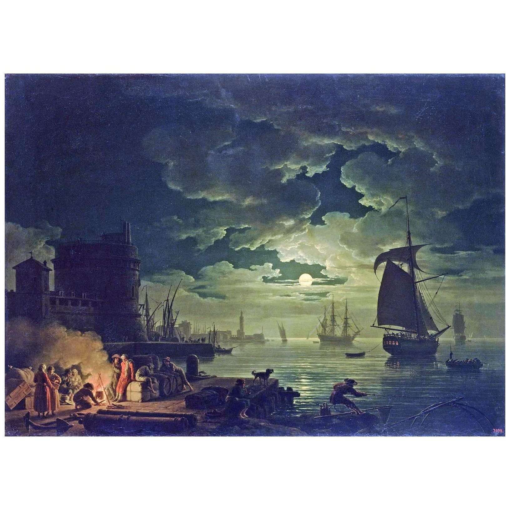 - Joseph Vernet. LEntr?e du port de Palerme. 1769. Hermitage Museum
