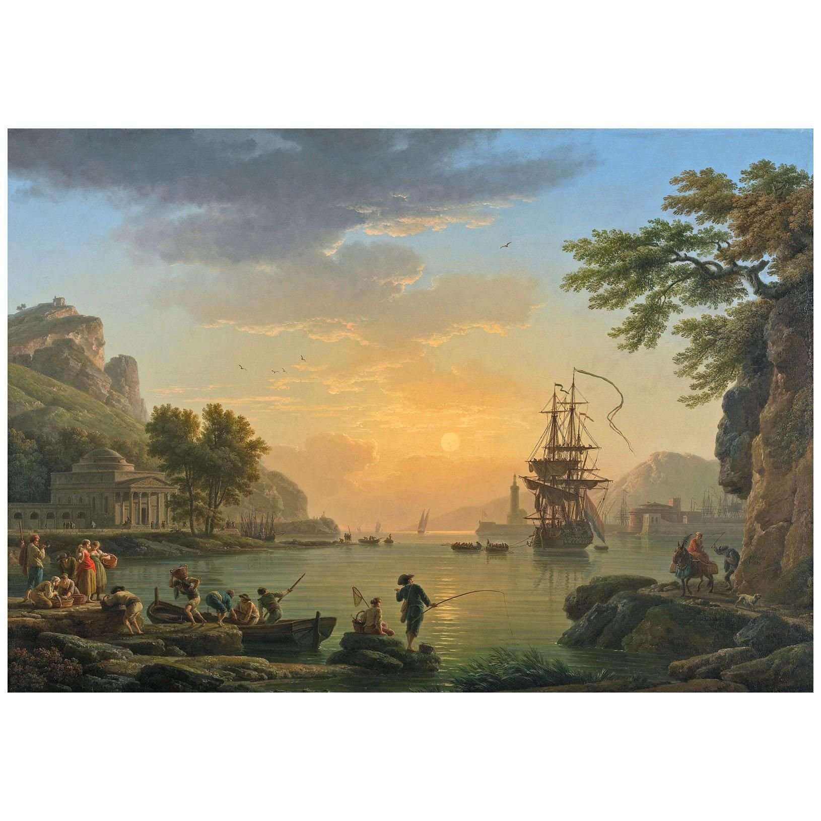 - Joseph Vernet. Paysage au coucher du soleil. 1773. National Gallery London