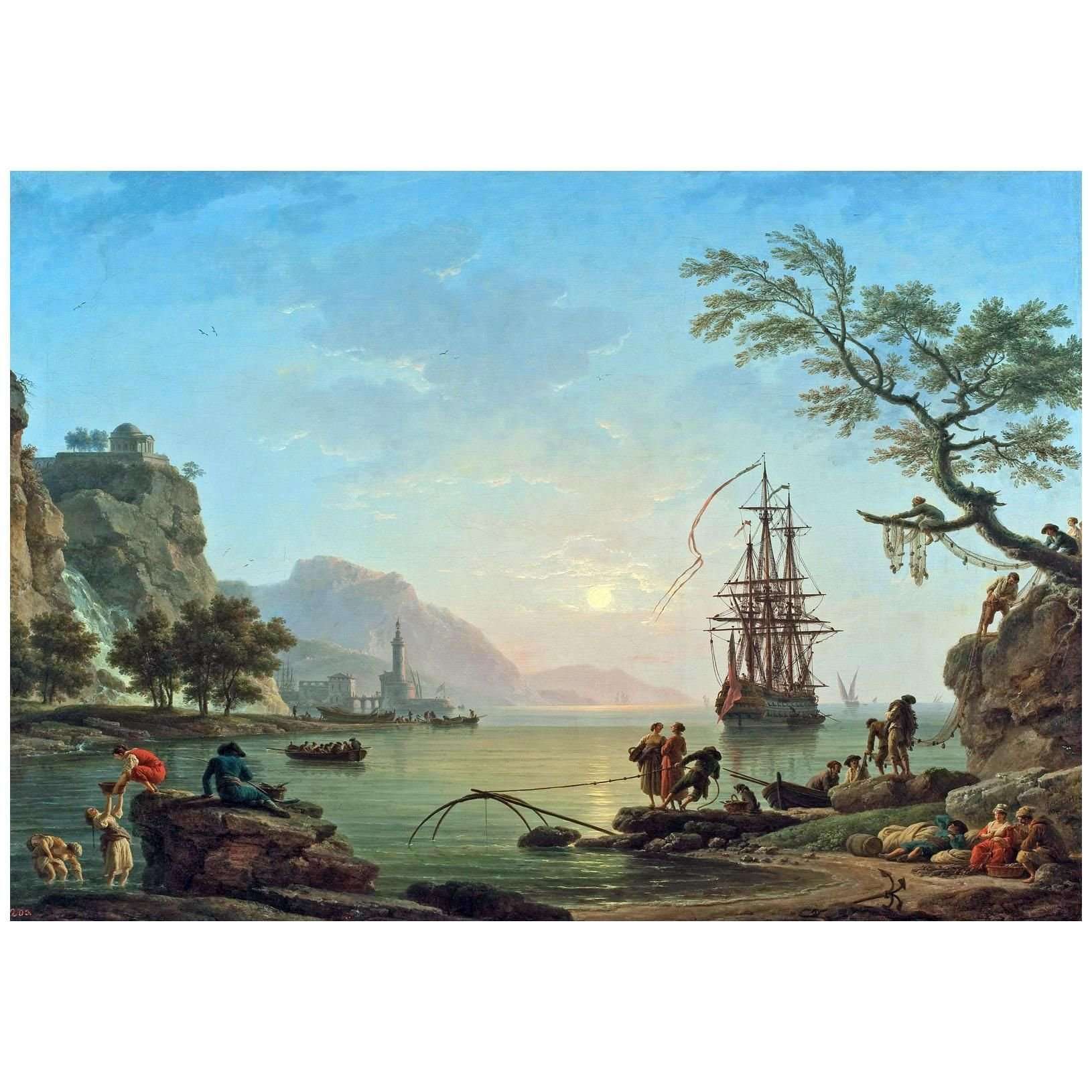 - Joseph Vernet. Port de p?che ? l'aube. 1774. Muzeum Narodowe w Warszawie