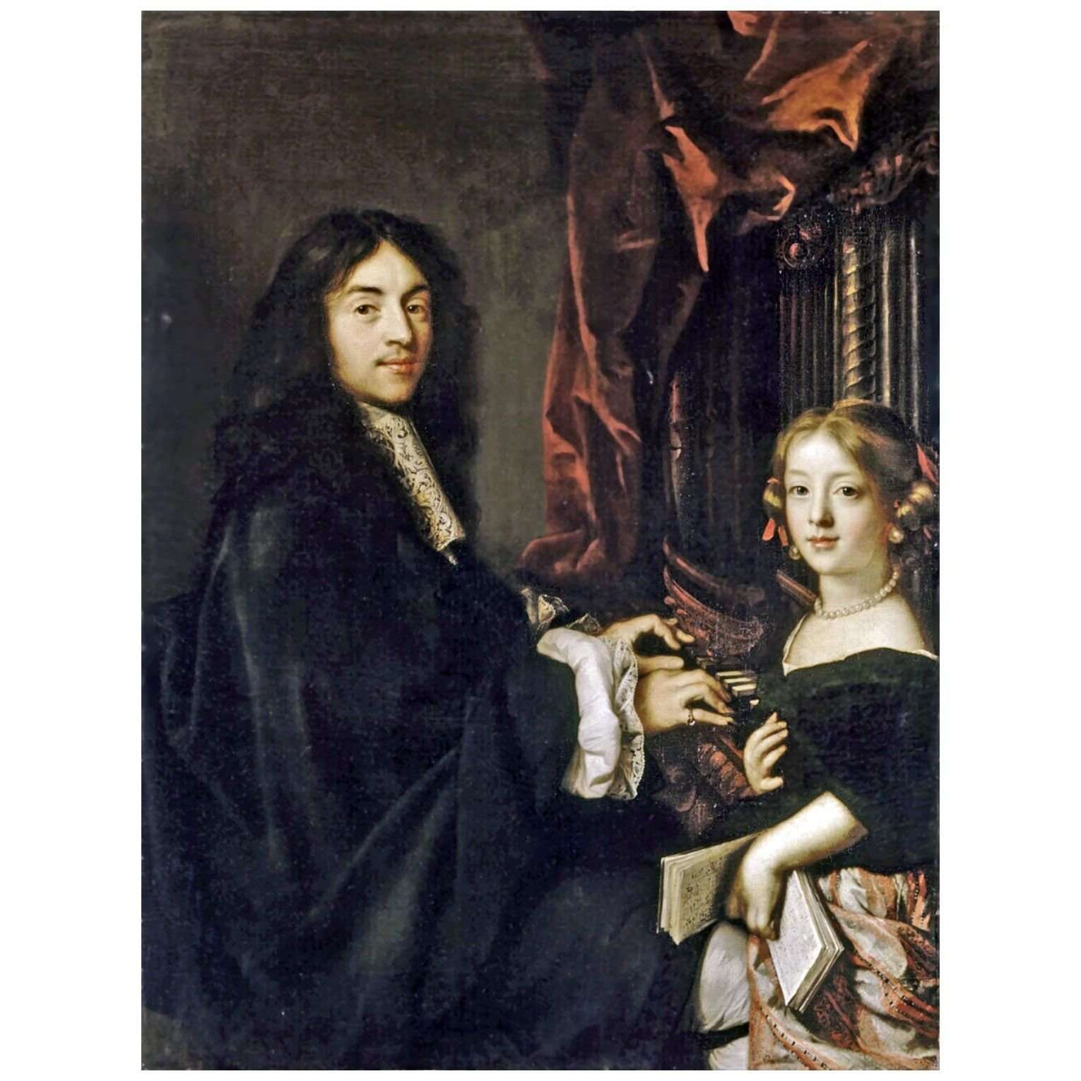  Claude Lefebvre. Charles Couperin et la fille du peintre. 1665. Ch?teau de Versailles