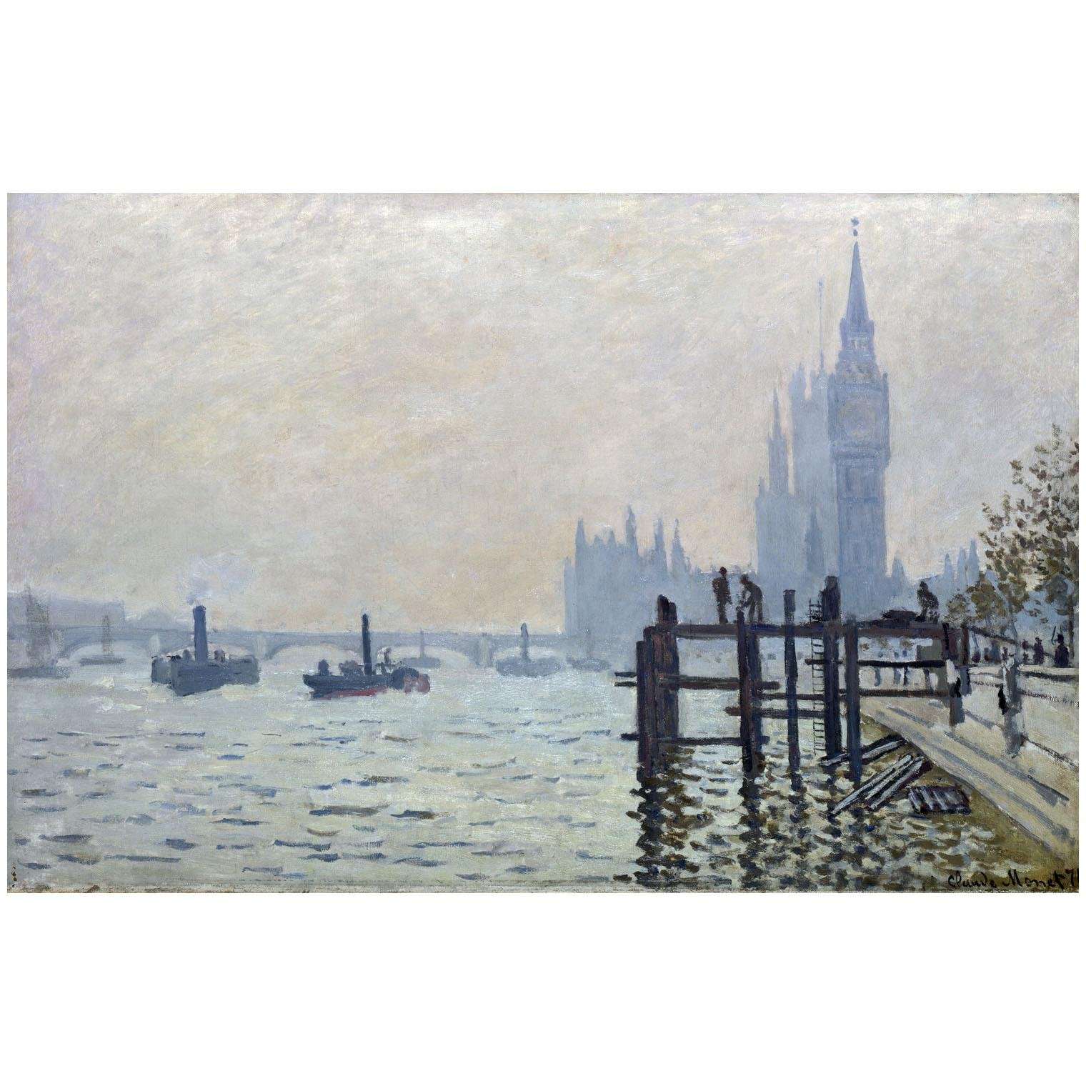  Claude Monet. La Tamise ? Westminster. 1871. National Gallery London