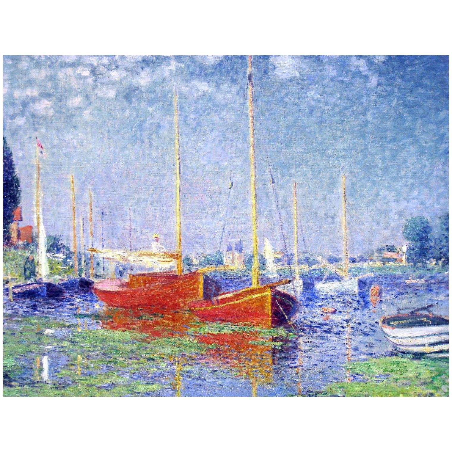  Claude Monet. Les bateaux rouges, Argenteuil. 1875. Musee de lOrangerie Paris