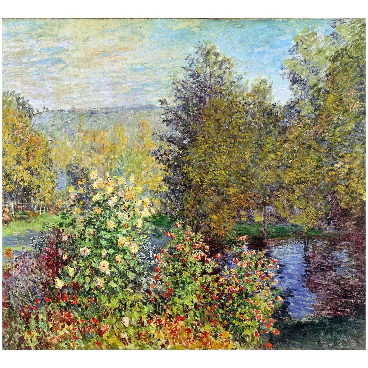  Claude Monet. Coin de jardin ? Montgeron. 1877. Hermitage St Petersburg