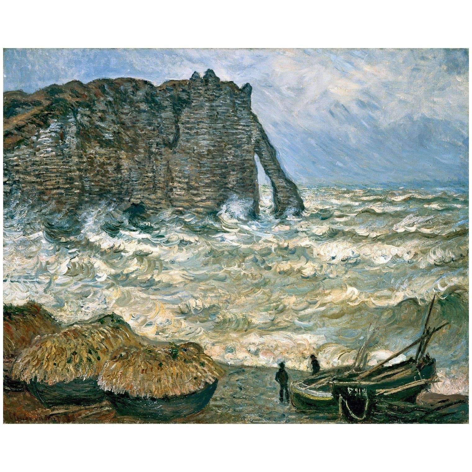  Claude Monet. Mer agit?e ? Etretat. 1883. MBA Lyon