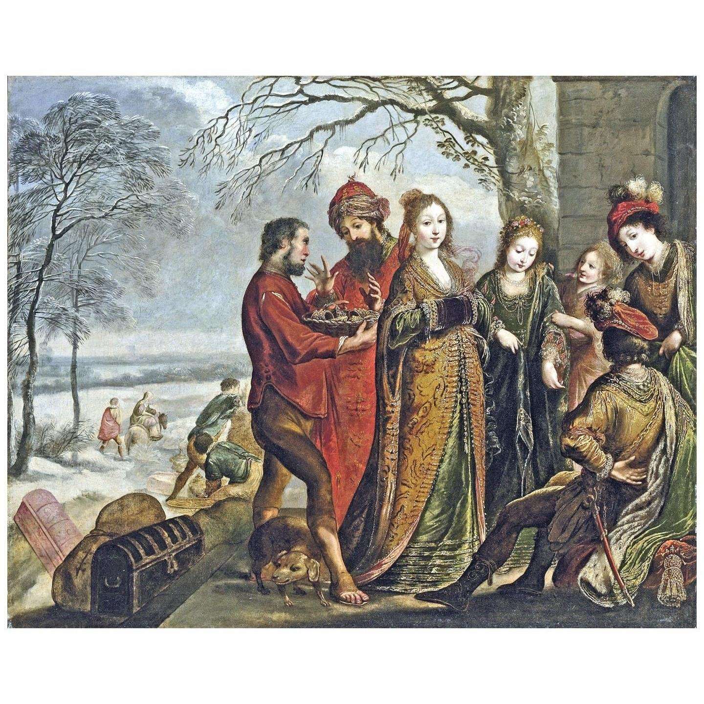  Claude Vignon. Salomon et la Reine de Saba. 1624. Musee du Louvre