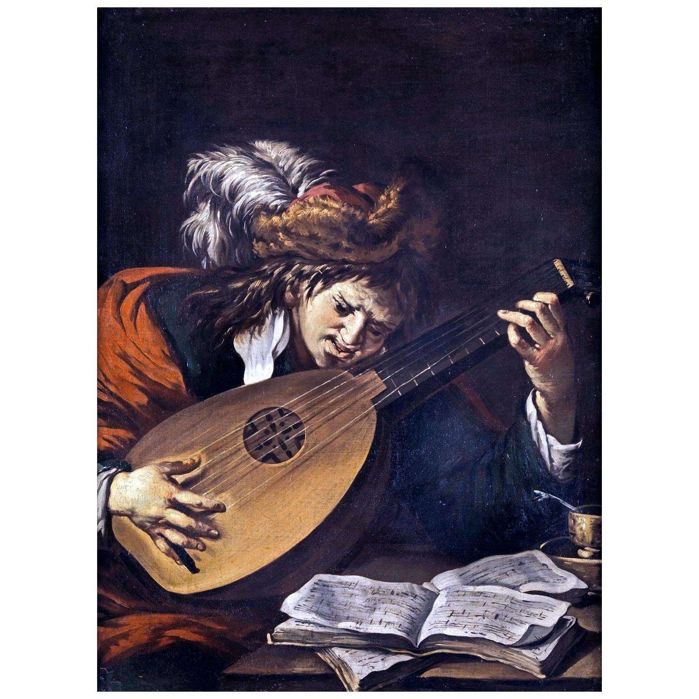  Claude Vignon. Joueur de luth. 1650. Collection privee