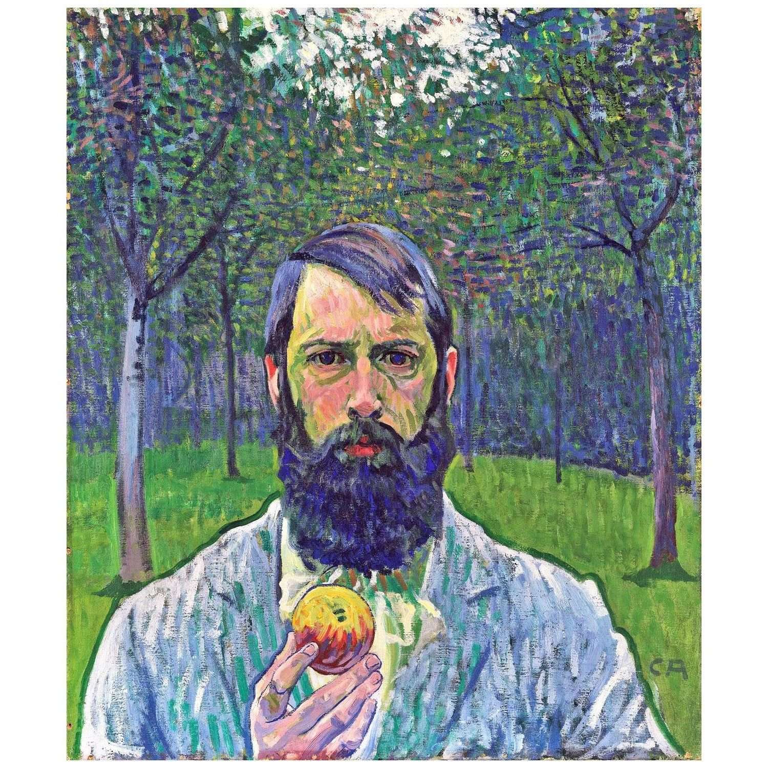  Cuno Amiet. Selbstportr?t mit Apfel. 1902