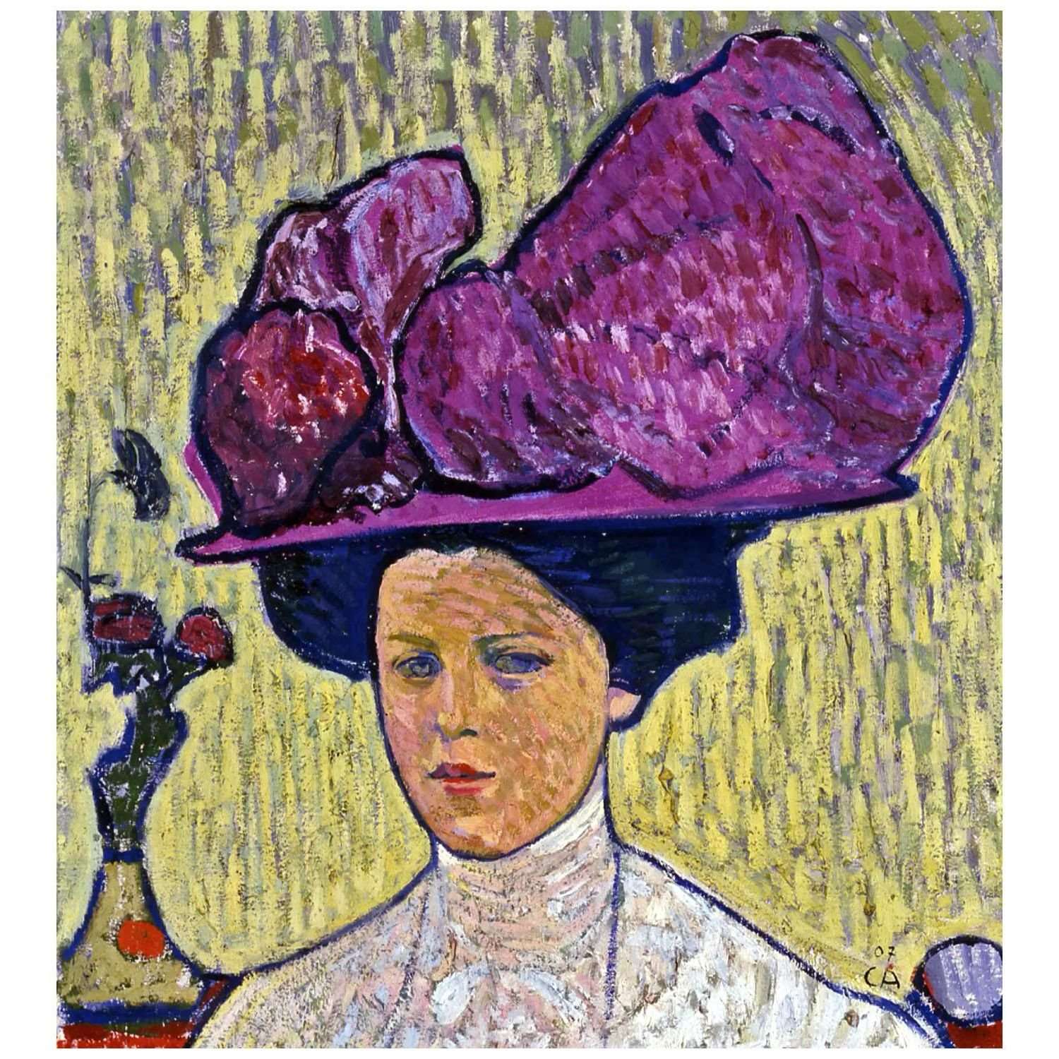  Cuno Amiet. Der violette Hut. 1907