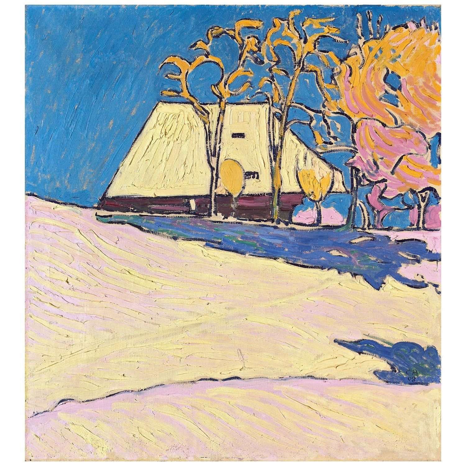  Cuno Amiet. Winter in Oschwald. 1908