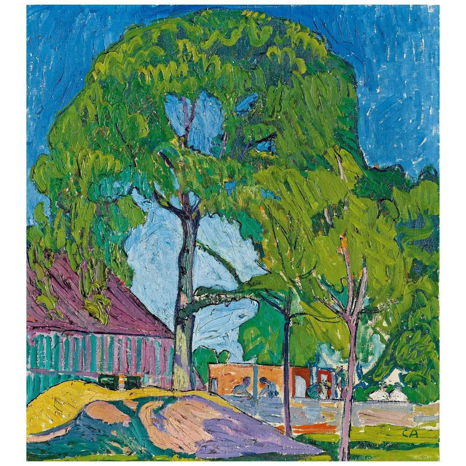  Cuno Amiet. Hausbau II. 1908