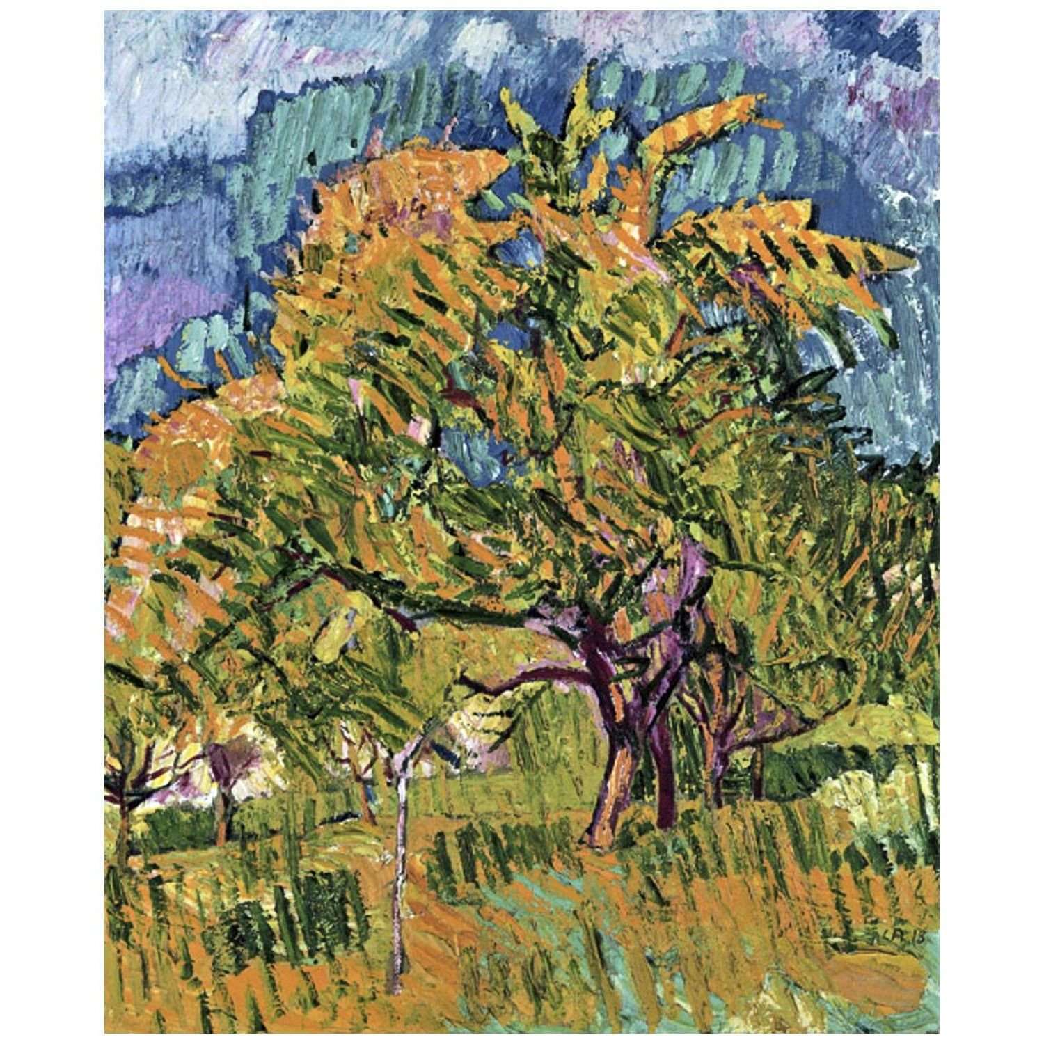  Cuno Amiet. Baumgarten. 1918