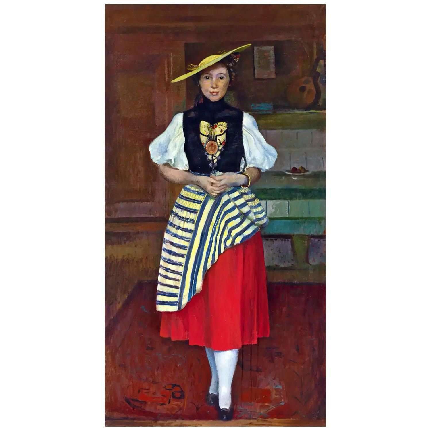  Cuno Amiet. M?dchen im Nationaltracht. 1936