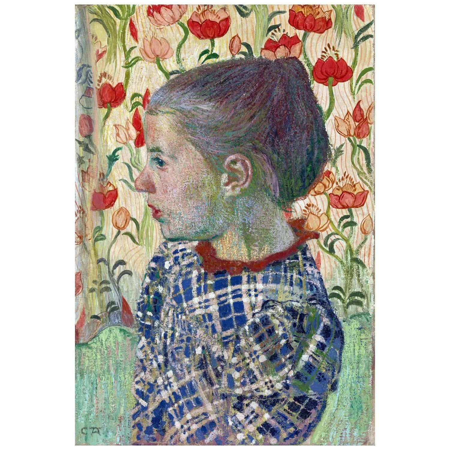  Cuno Amiet. Madchen in Blumen. 1940