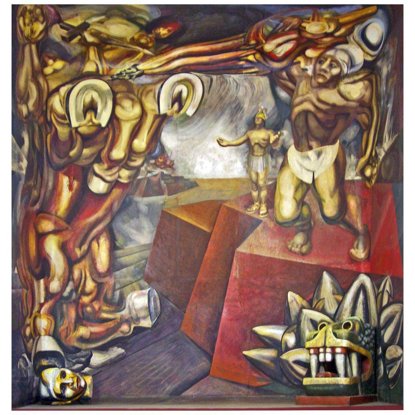   David Siqueiros. Cuauht?moc contra el mito. 1944. Mural en Museo de Tecpan Mexico