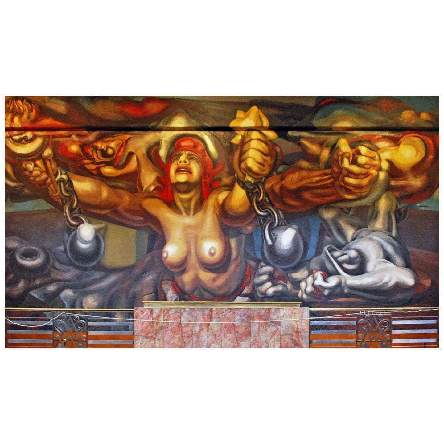   David Siqueiros. La Nueva Democracia. 1945. Palacio de Bellas Artes Mexico