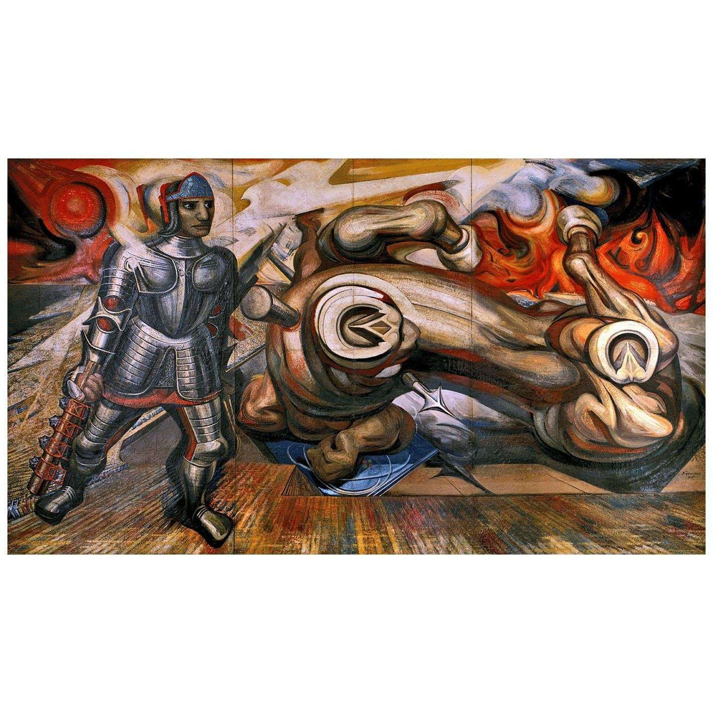   David Siqueiros. Apoteosis de Cauahtemoc. 1951. Palacio de Bellas Arts Mexico
