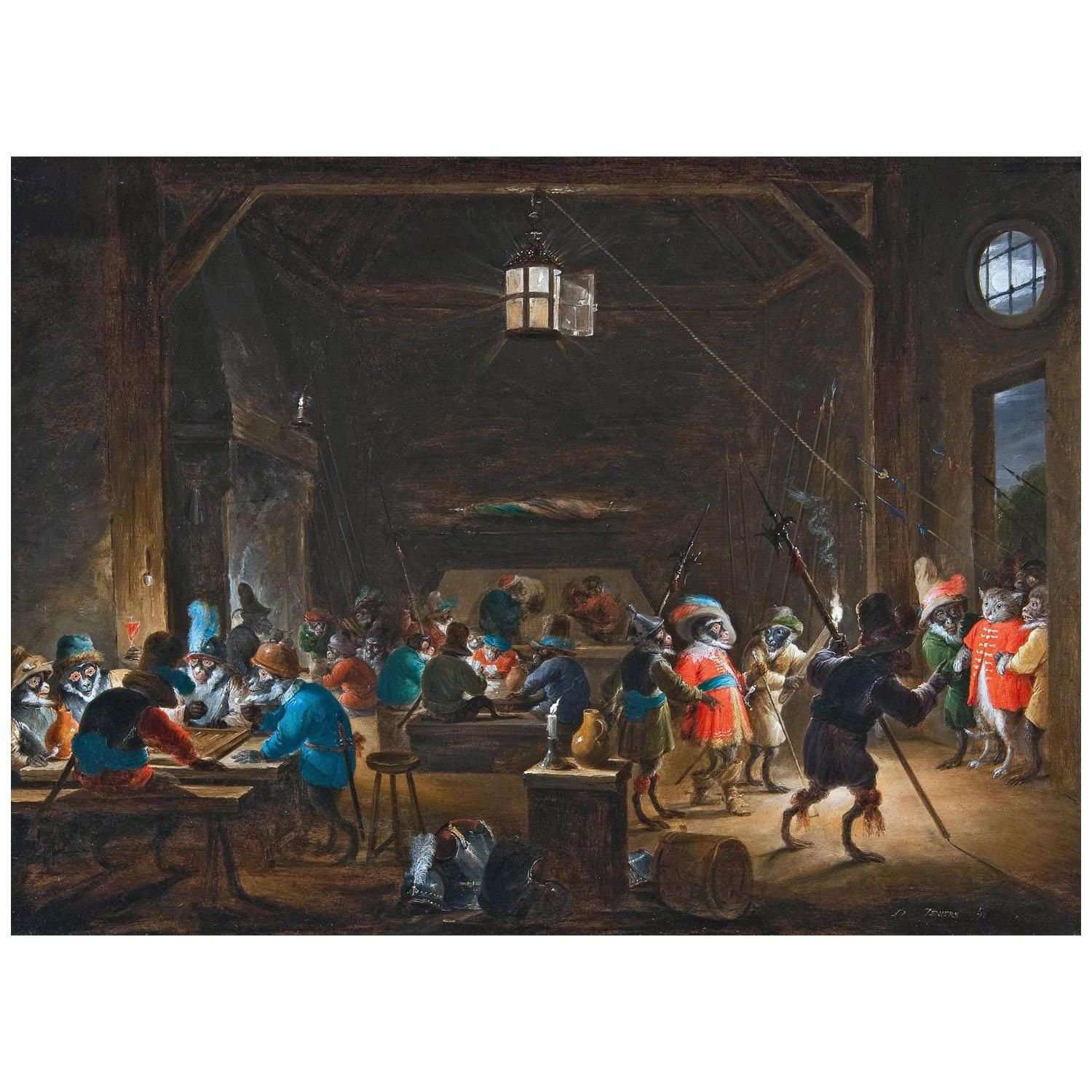  David Teniers II. Monkeys Guardroom. 1633. Rijksmuseum Amsterdam