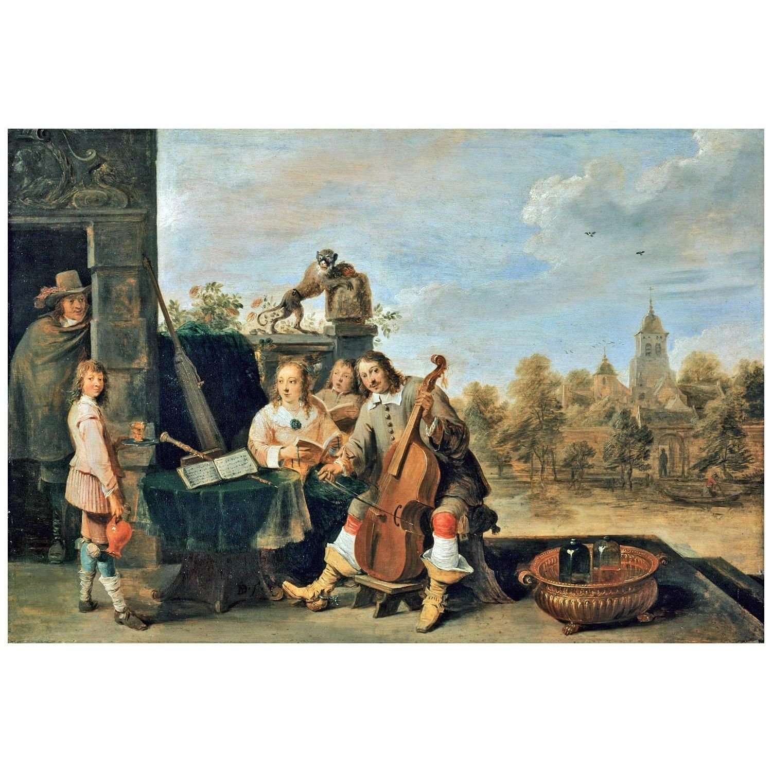  David Teniers II. The Artist and His Family. 1645. Gemaldegalerie Berlin