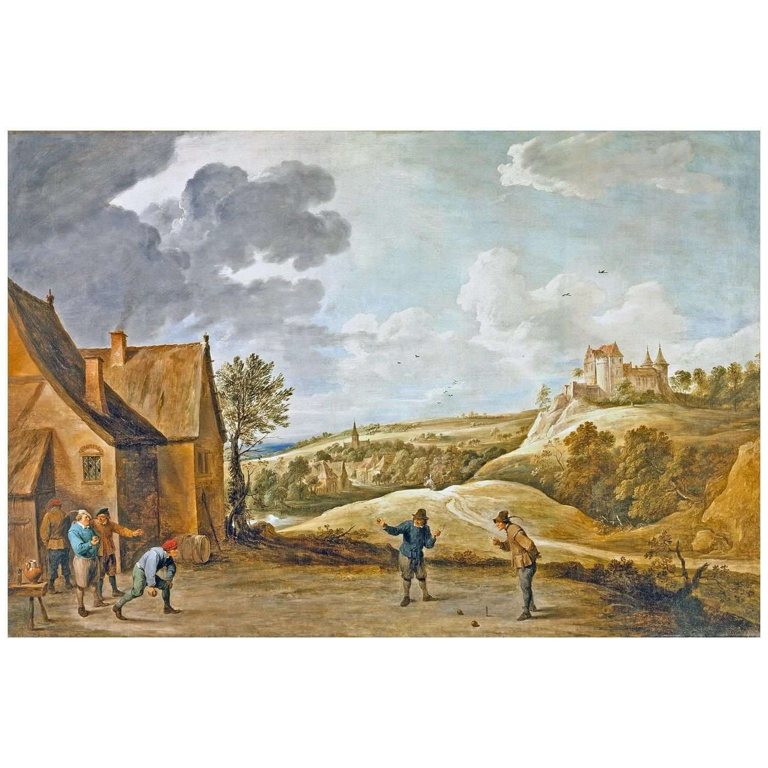  David Teniers II. Landscape with Peasants Playing Bowls. 1660. LACMA Los Amgeles